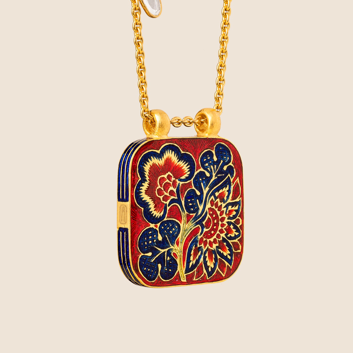 'Chintz Dynasty' Taweez Initial Necklace