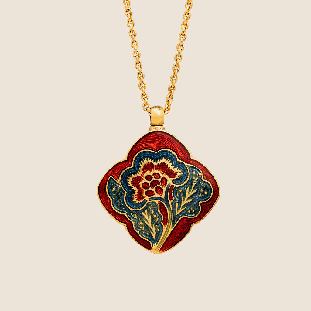 'Chintz Dynasty' Clover Necklace