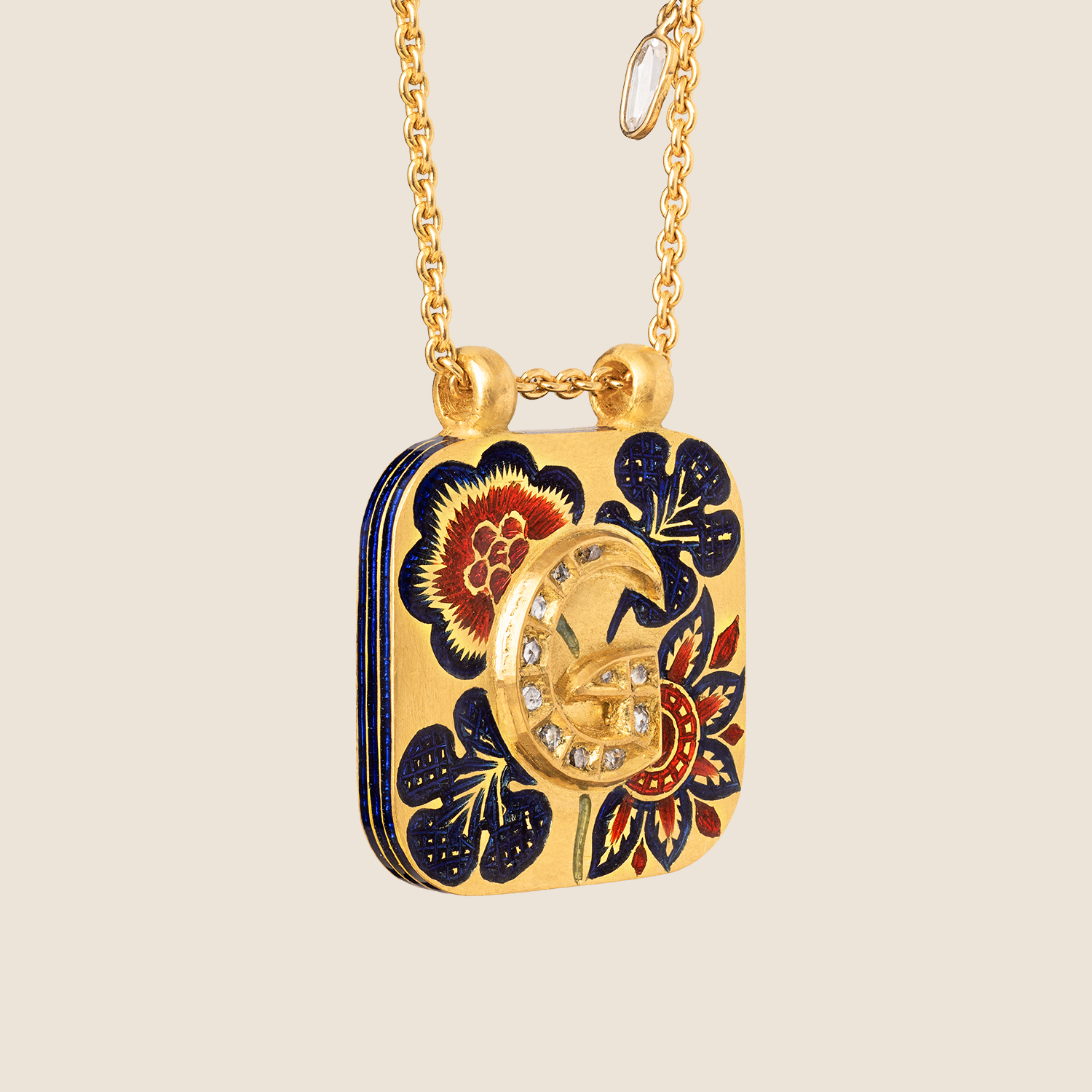 'Chintz Dynasty' Taweez Initial Necklace