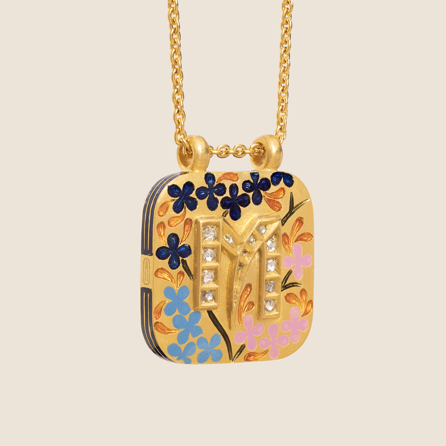 'Dark Paradaida' Taweez Initial Necklace