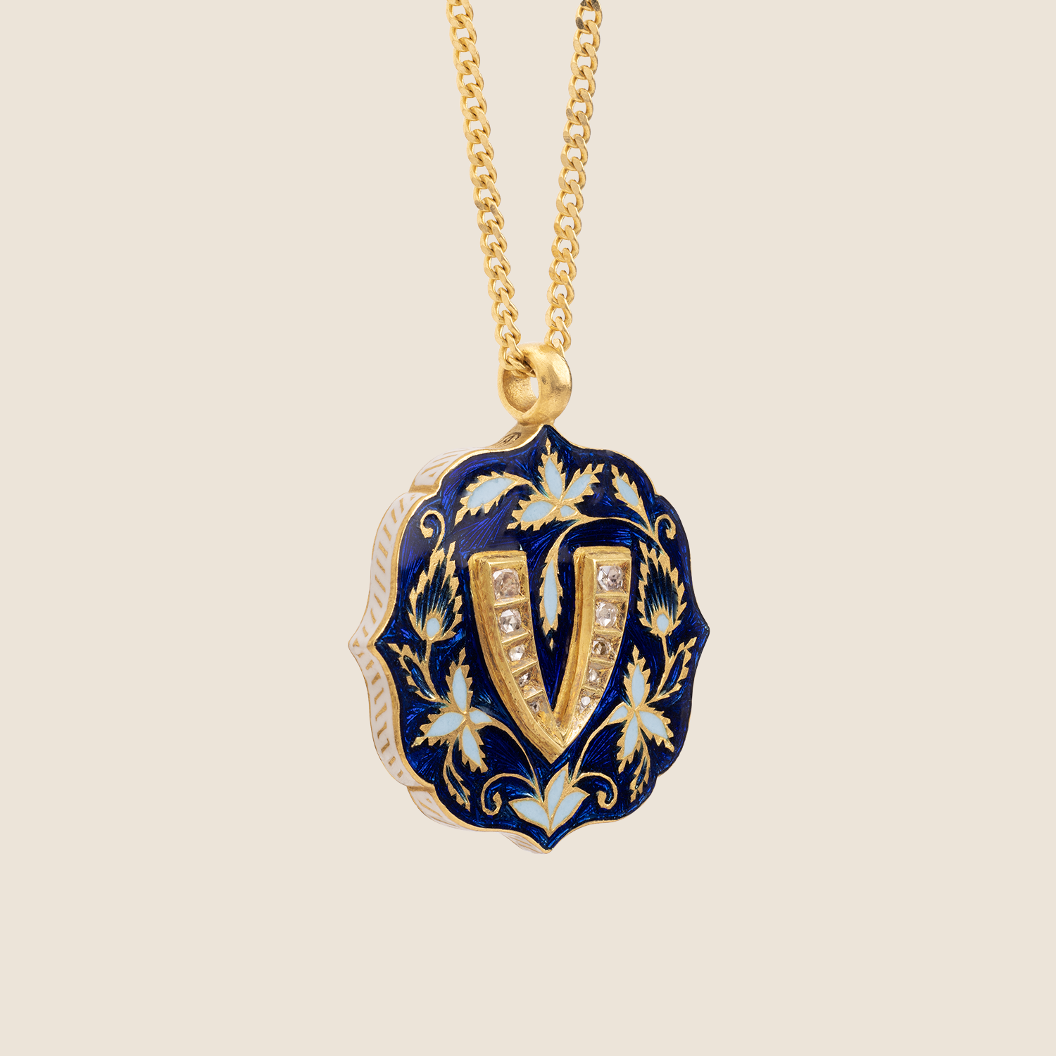 'Veiled Secret' Mihrab Initial Necklace