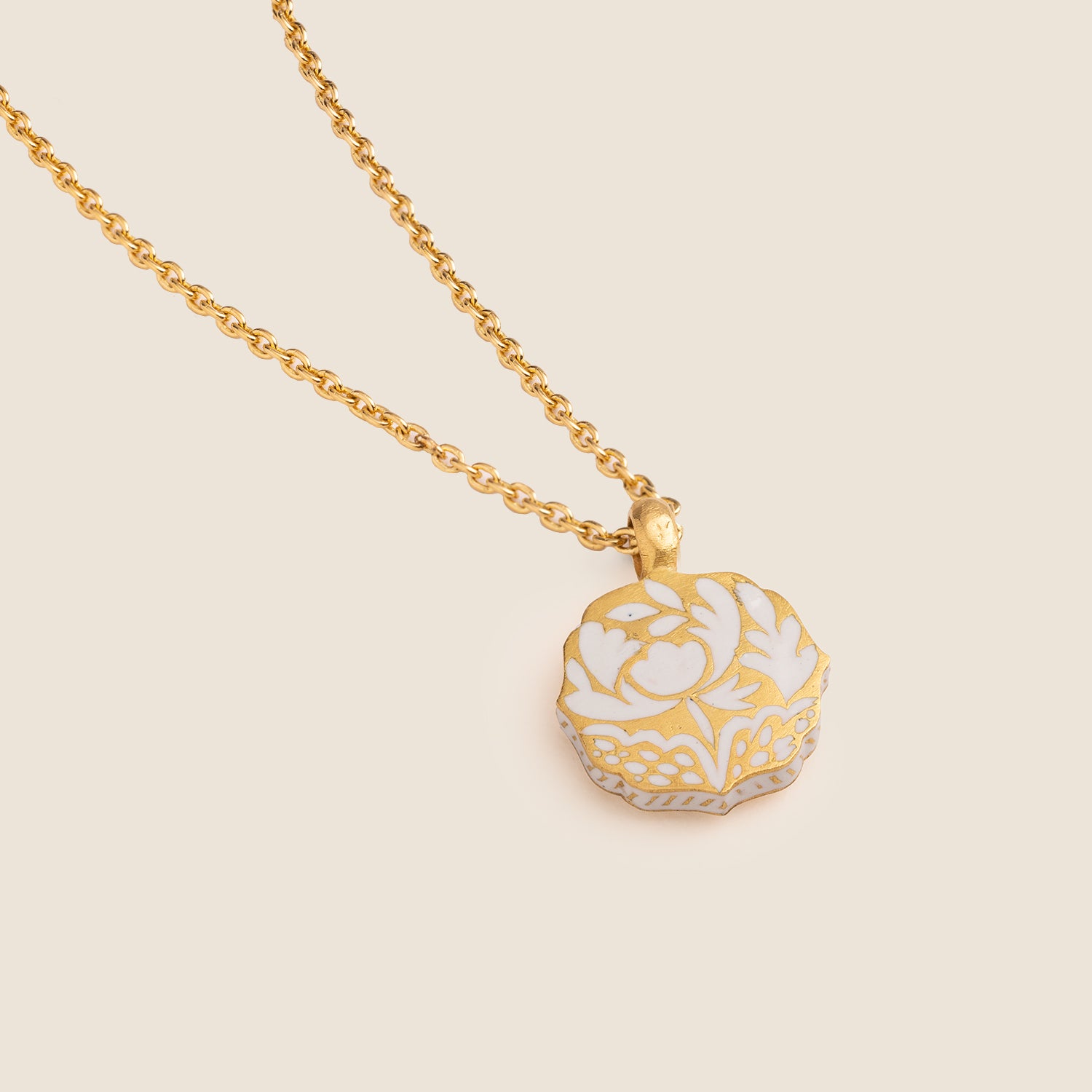 'Lattice Mirage' Initial Mohur Necklace
