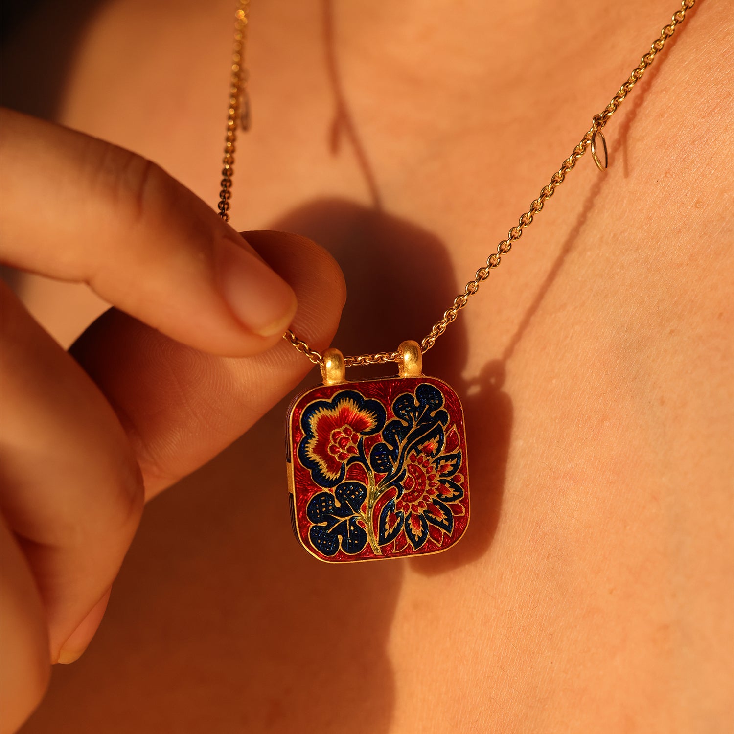 'Chintz Dynasty' Taweez Initial Necklace
