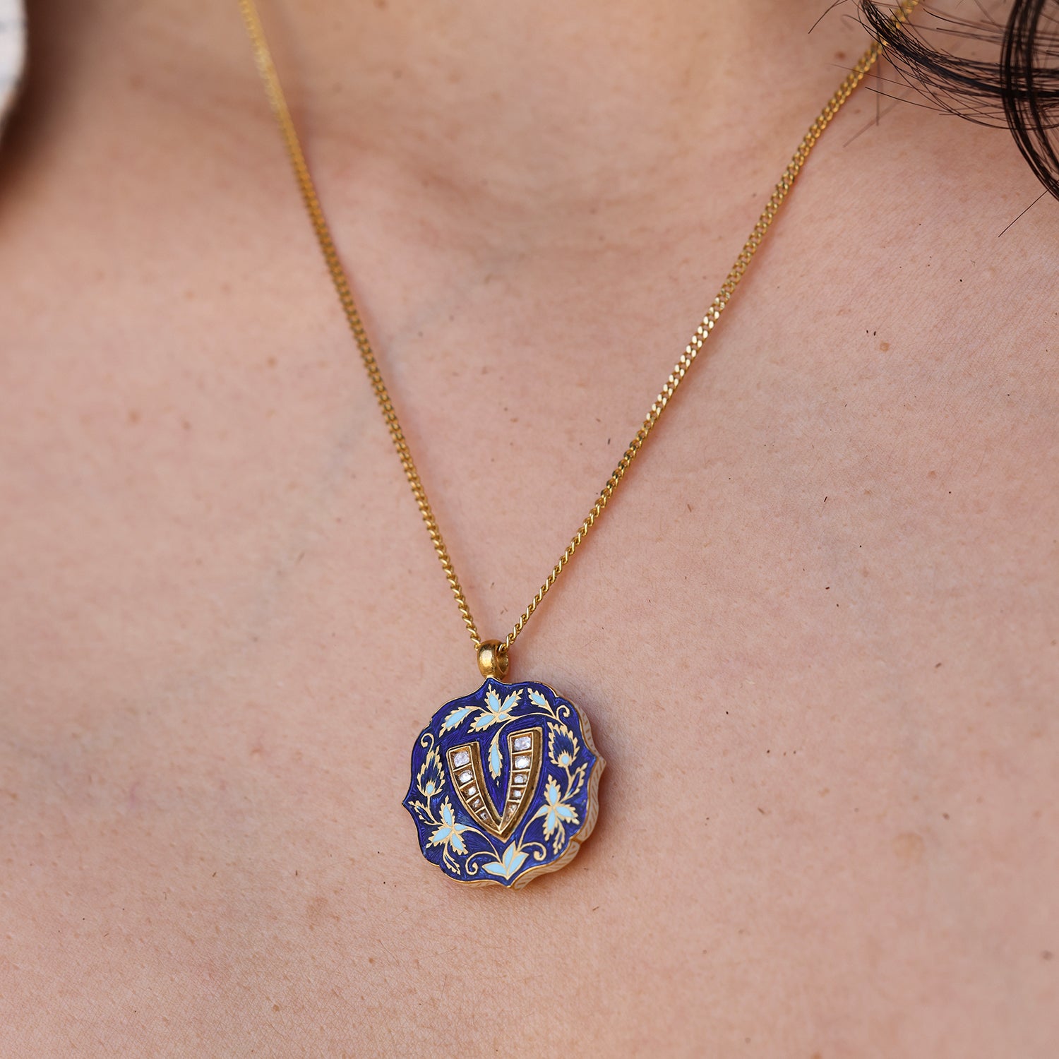 'Veiled Secret' Mihrab Initial Necklace