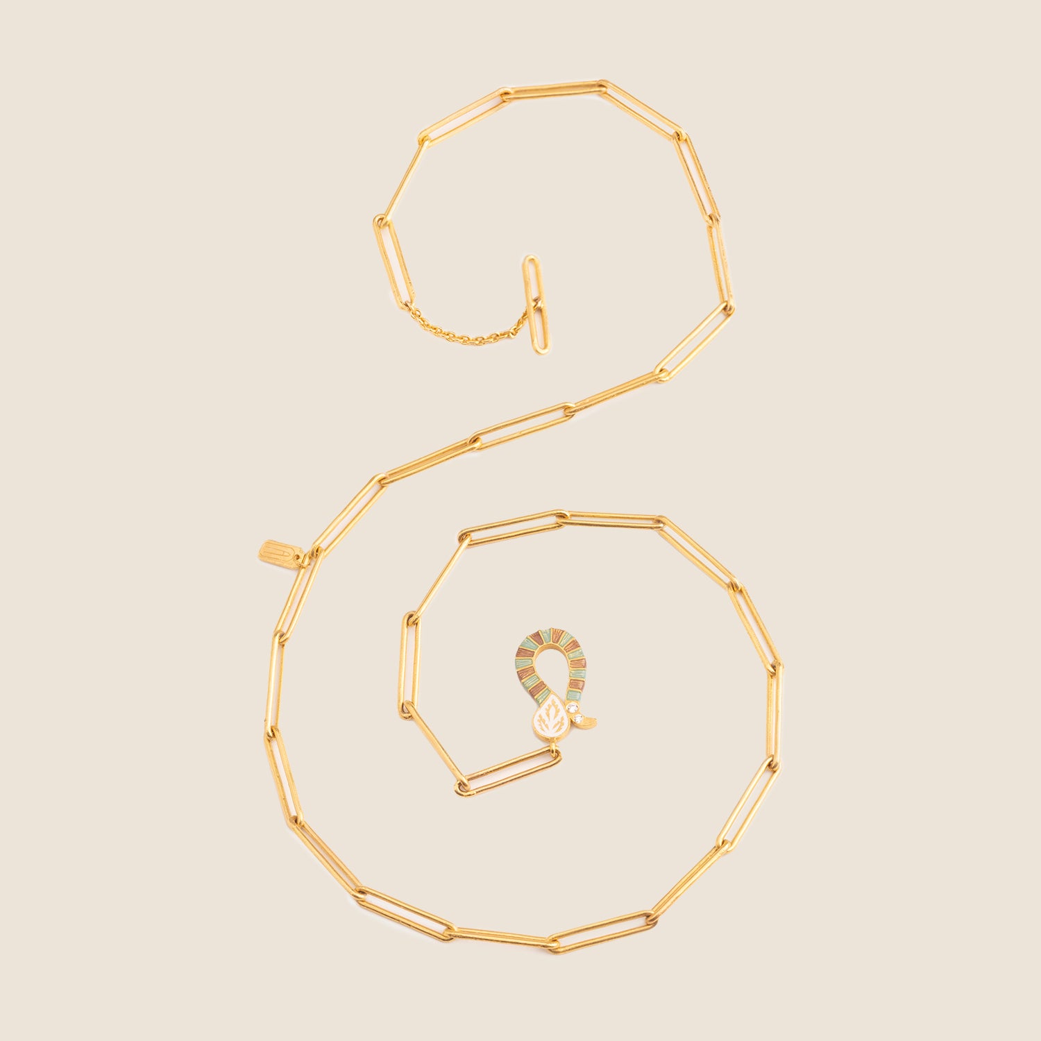 Serpentine Paper Link Necklace
