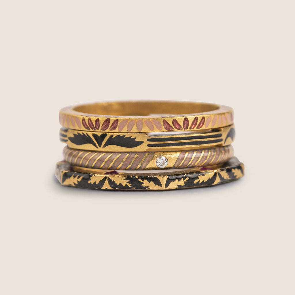 Lotus Ring Stack