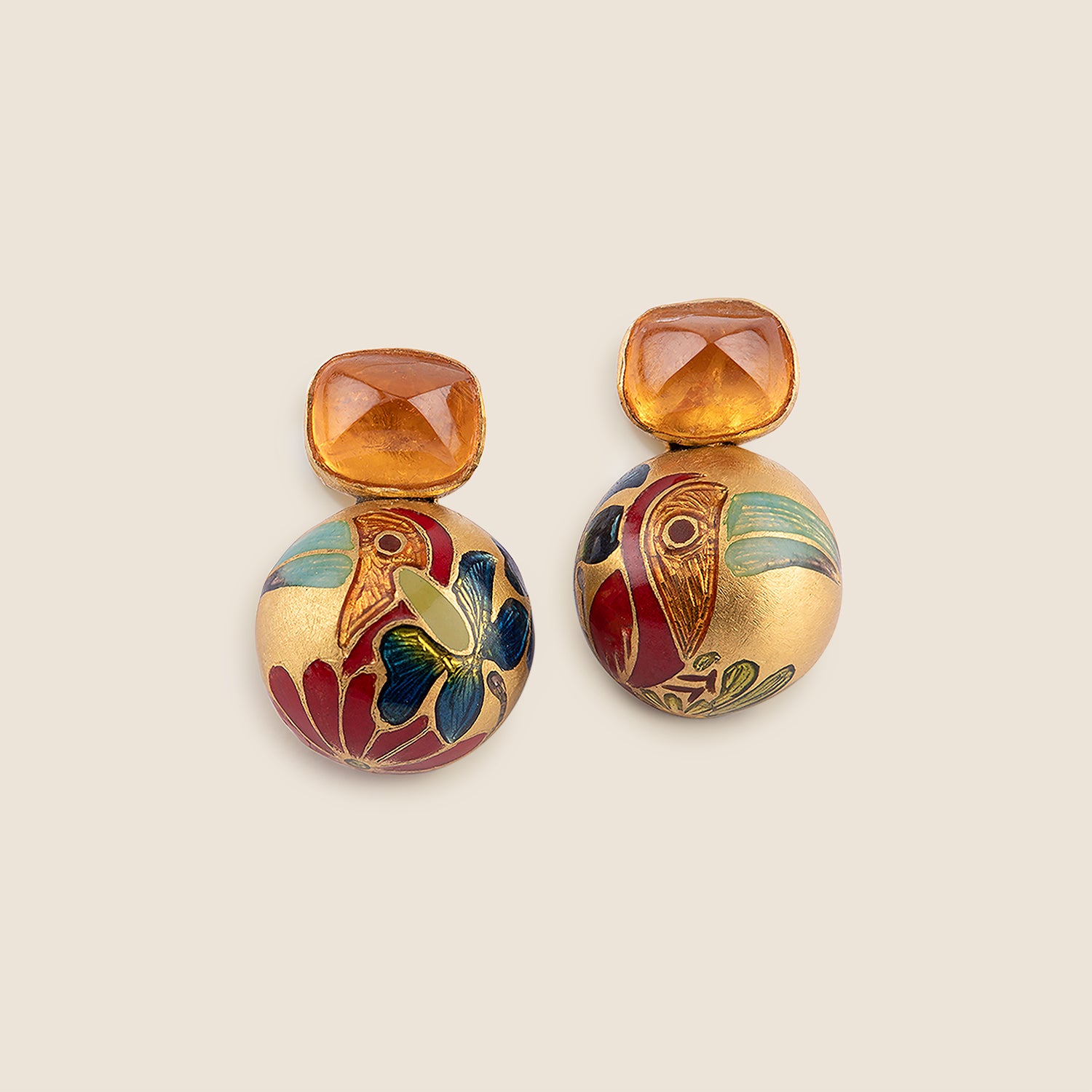 Mandarin Garnet Toco Studs