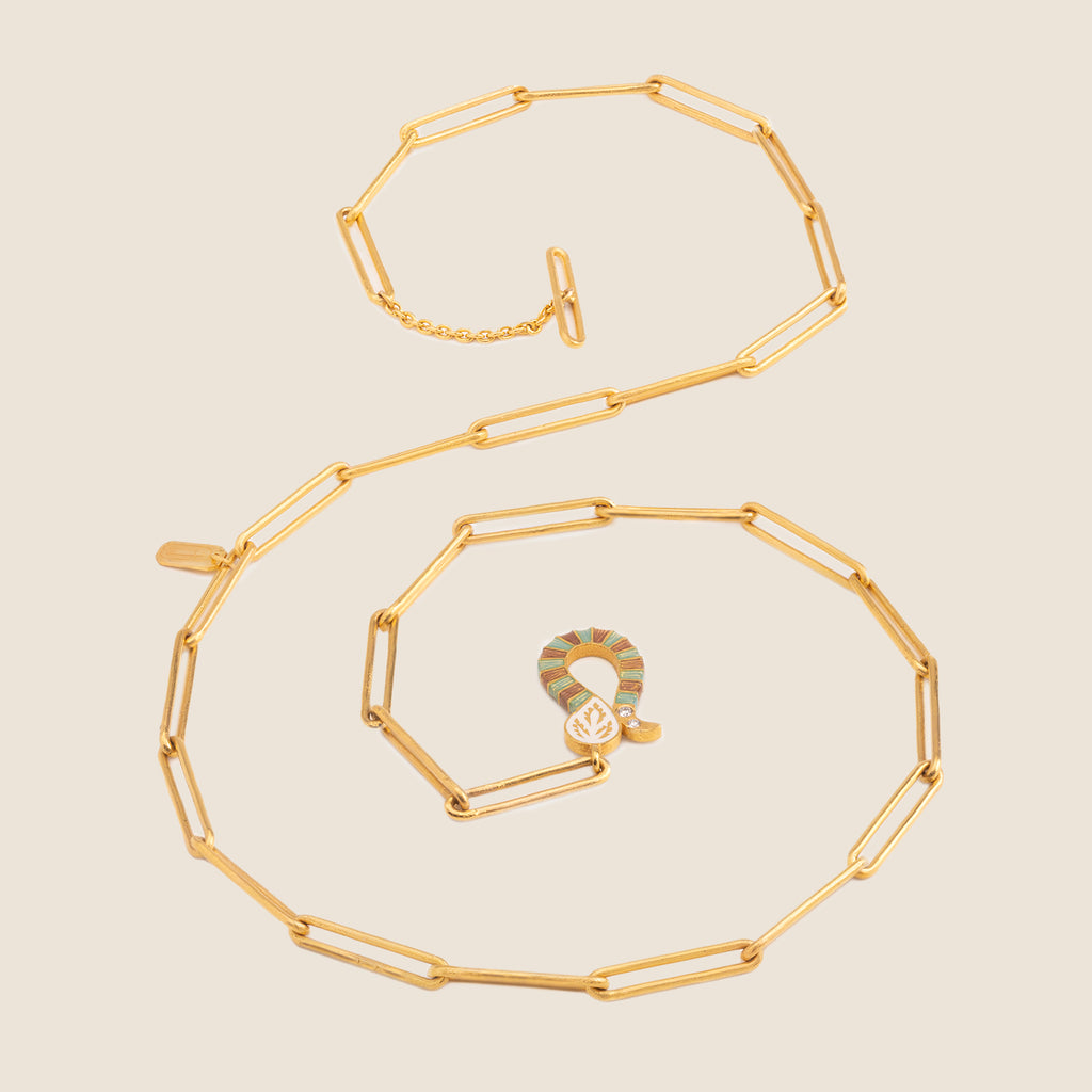 Serpentine Paper Link Necklace