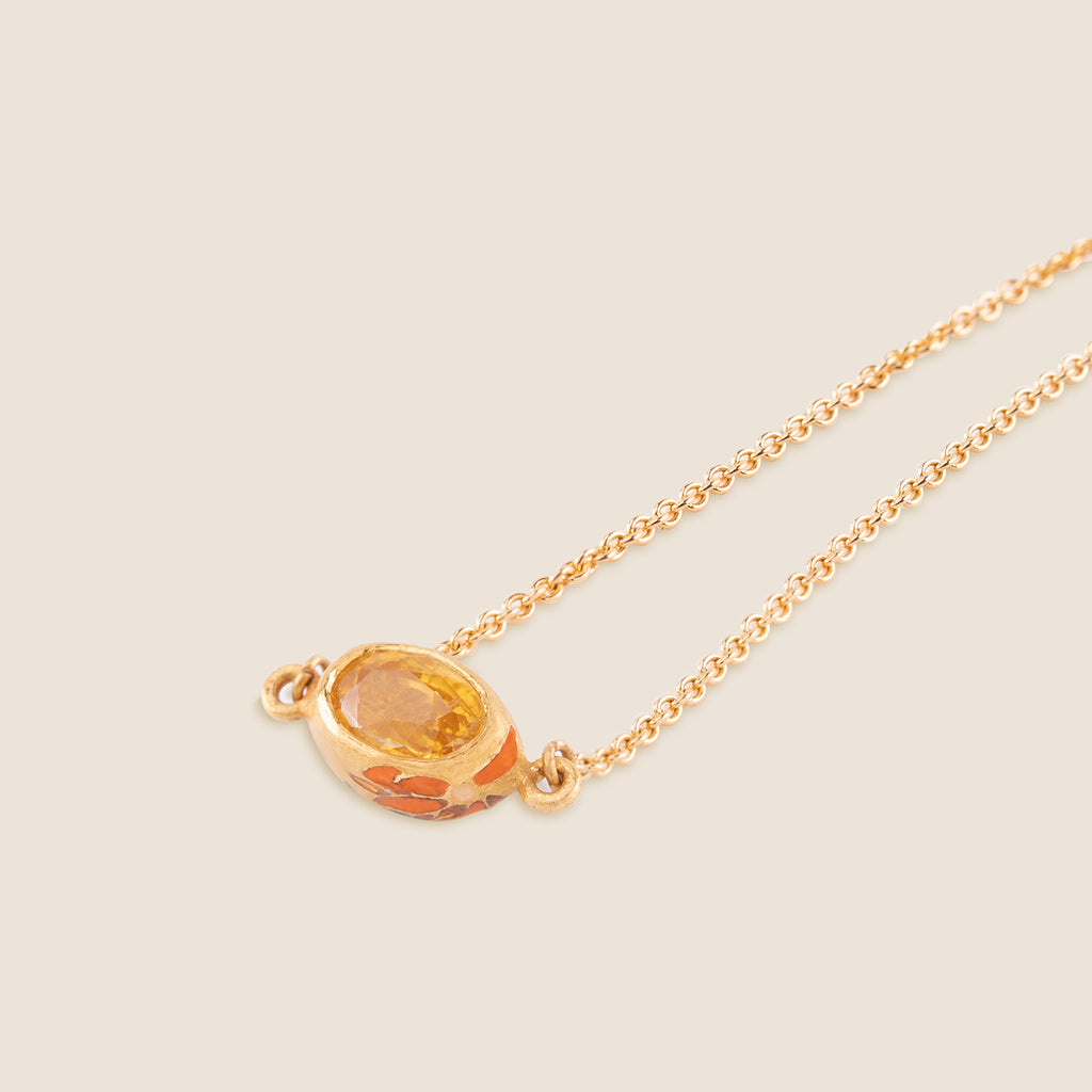 Yellow Sapphire Color Bomb Necklace