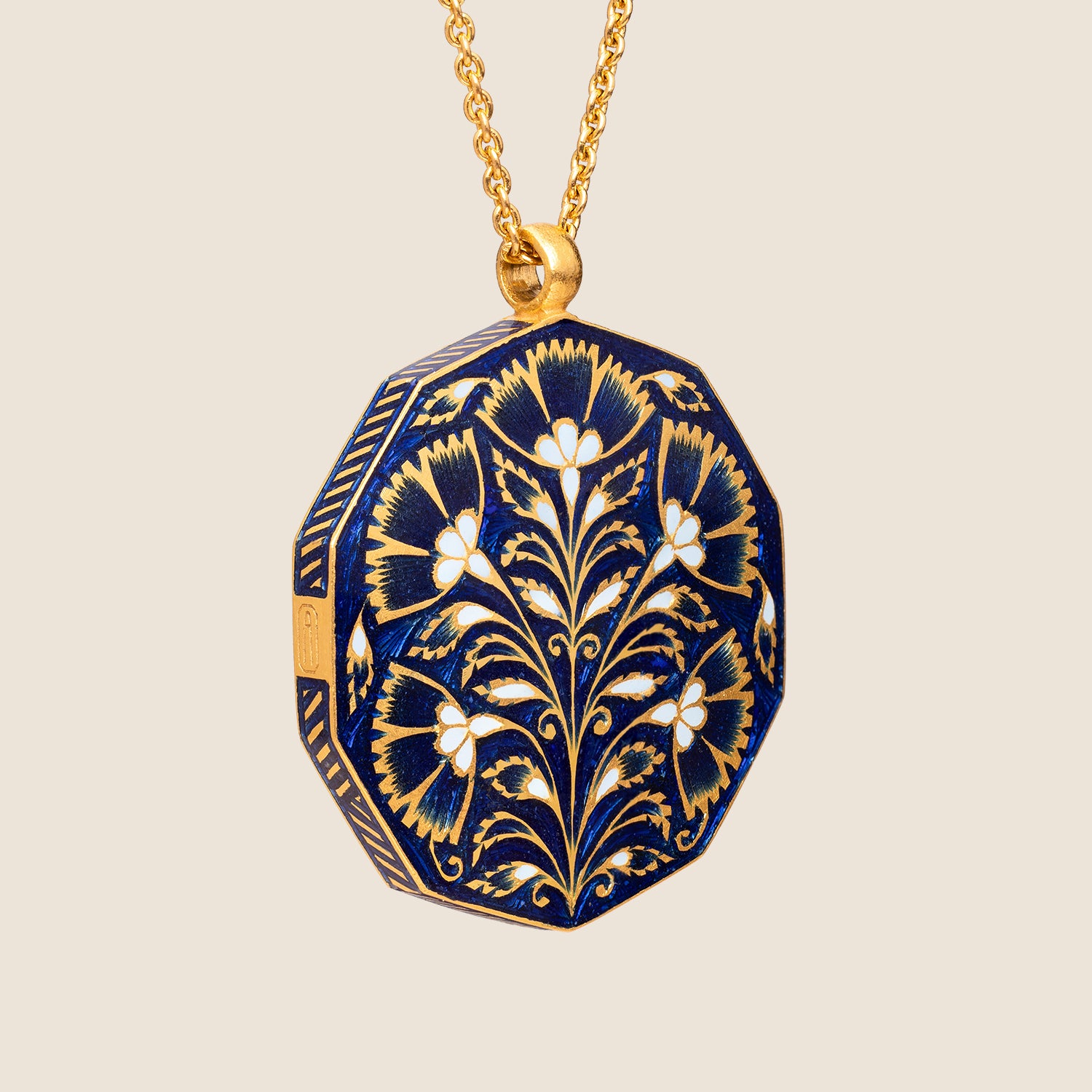 'Midnight Veil' Girih Initial Necklace