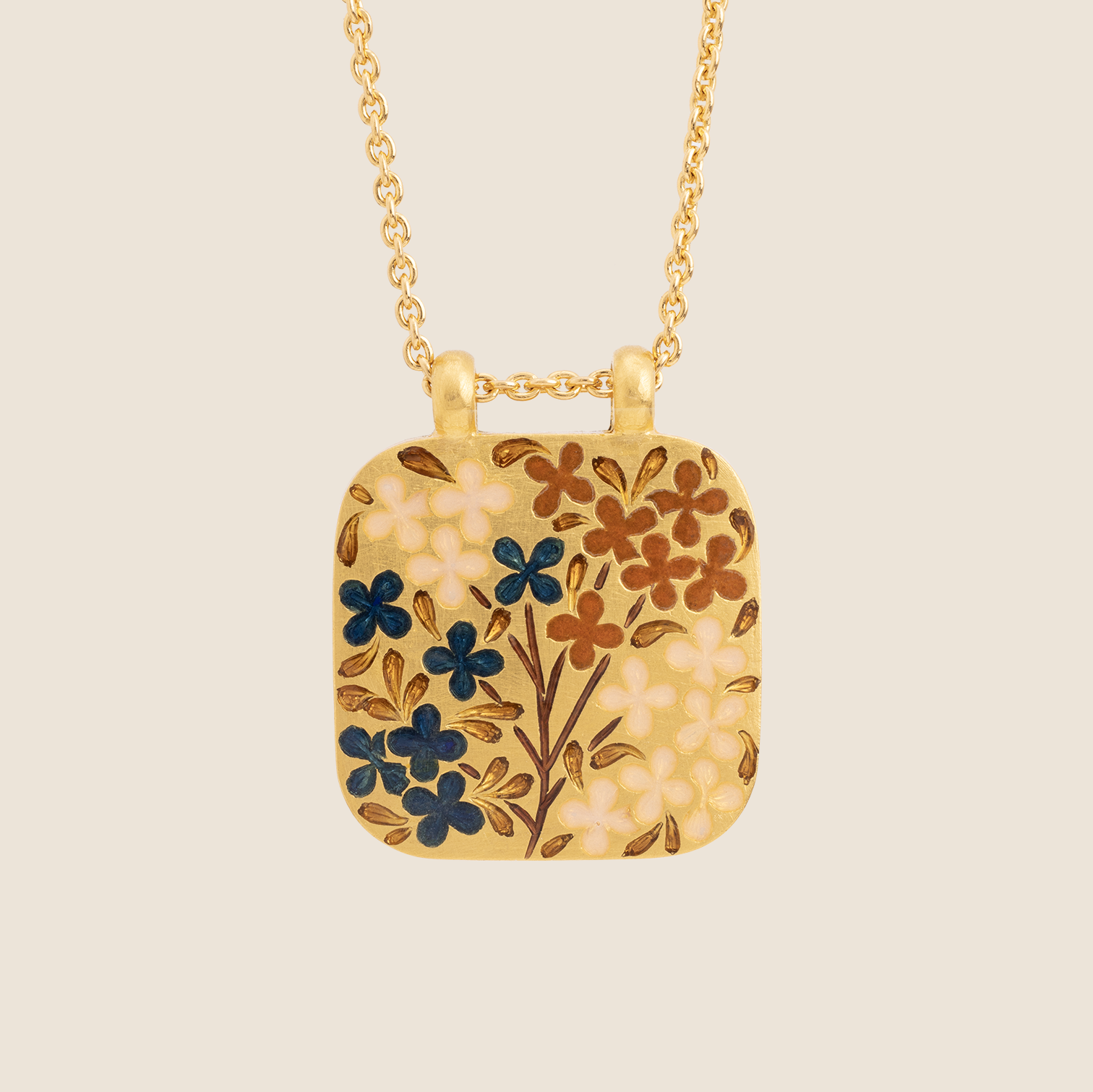 'Rose Enigma' Taweez Initial Necklace