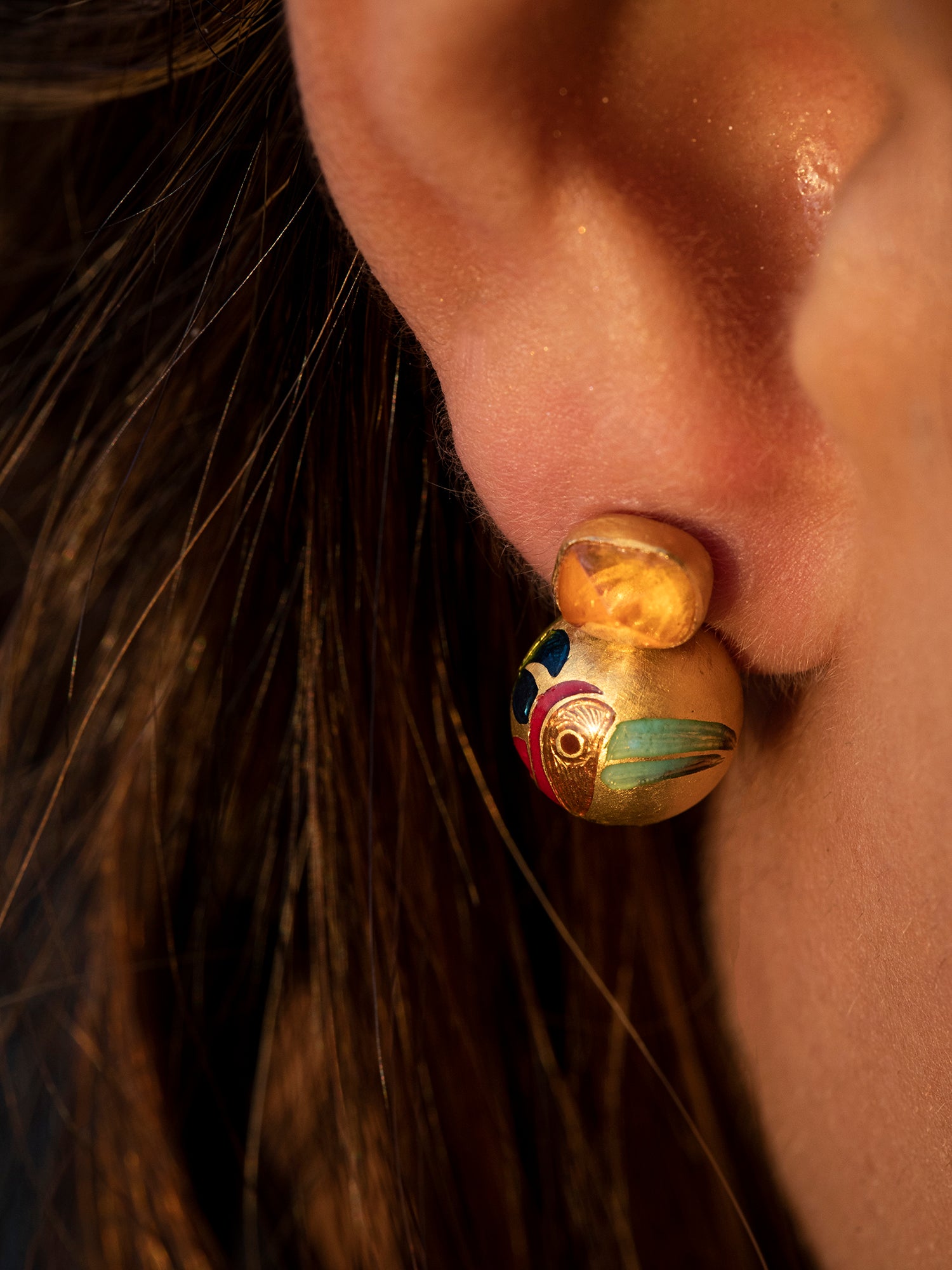 Mandarin Garnet Toco Studs