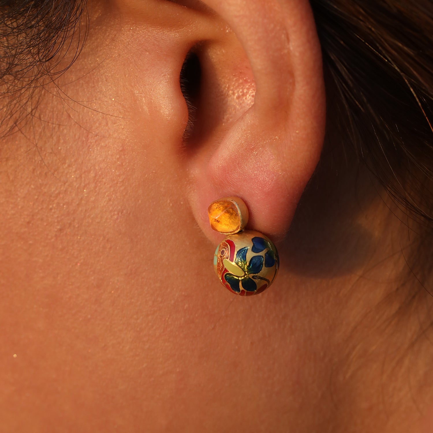 Mandarin Garnet Toco Studs