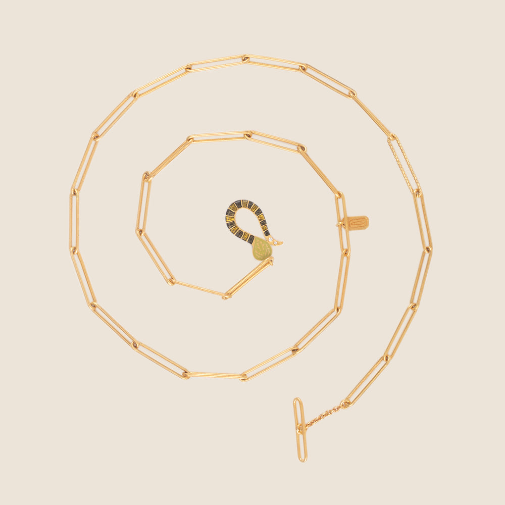 Serpentine Paper Link Necklace