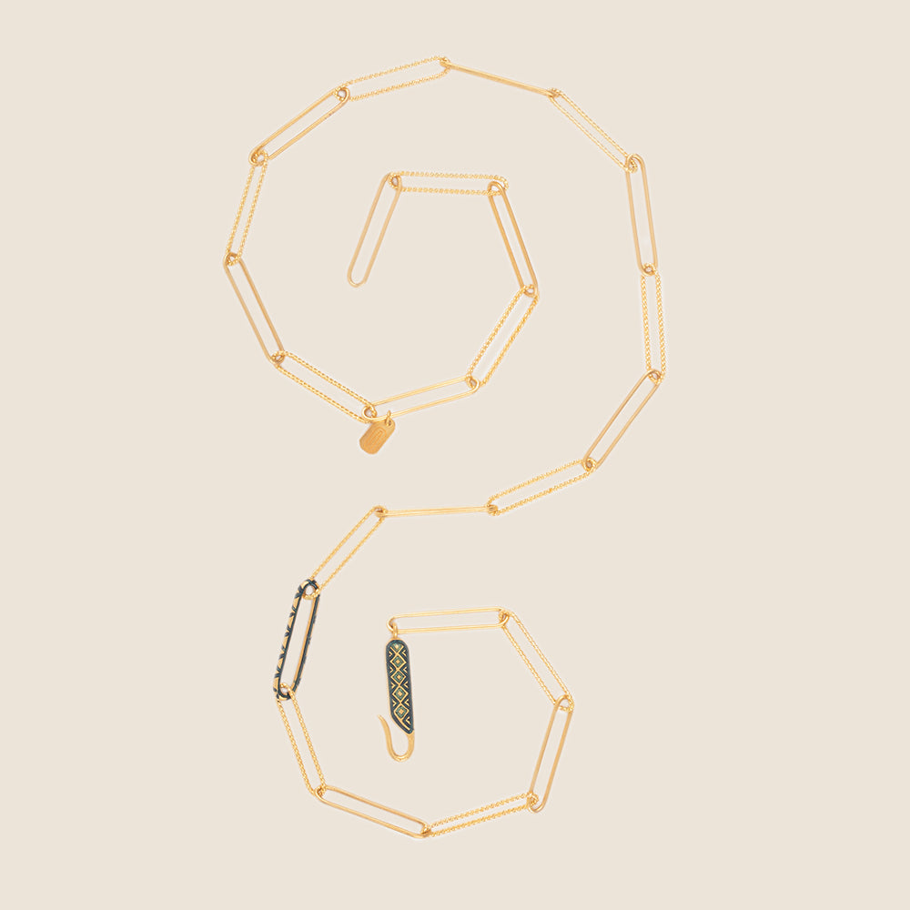 Swirl Paper Link Necklace