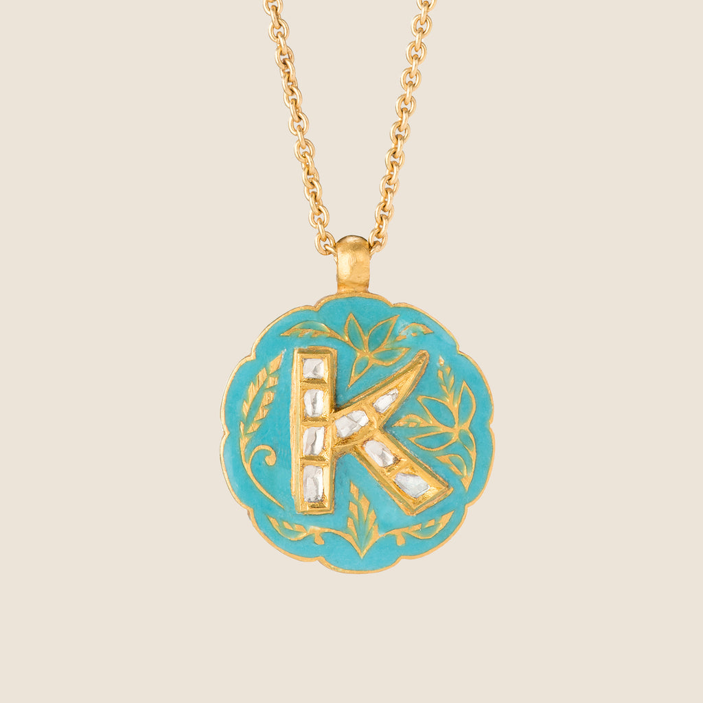 'Jal Mahal' Gulflower Initial Necklace