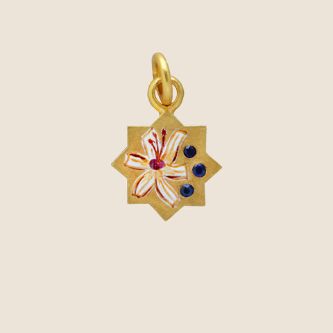 'Clair de lune' Mihrab Initial Mohur Necklace