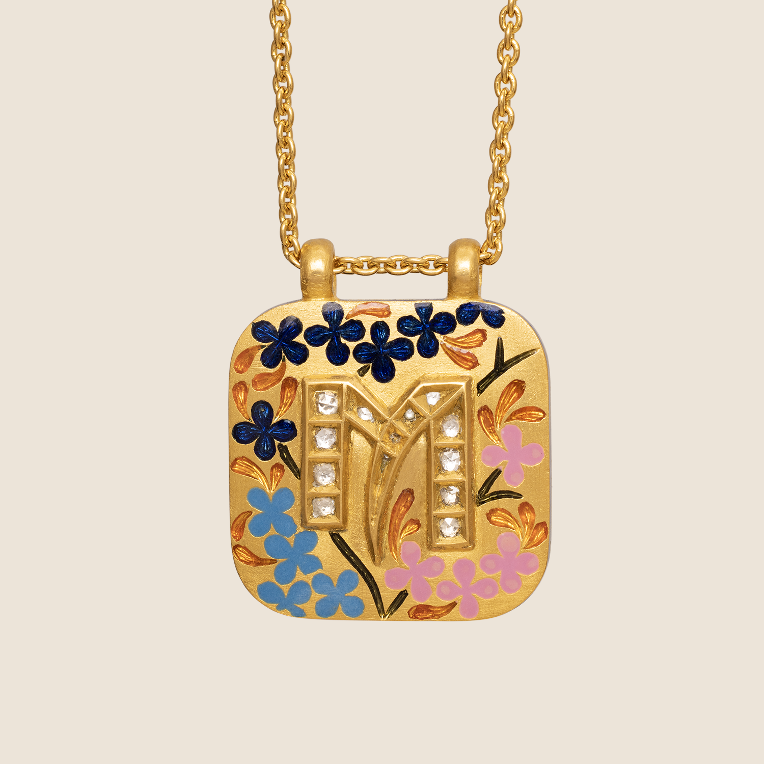 'Dark Paradaida' Taweez Initial Necklace