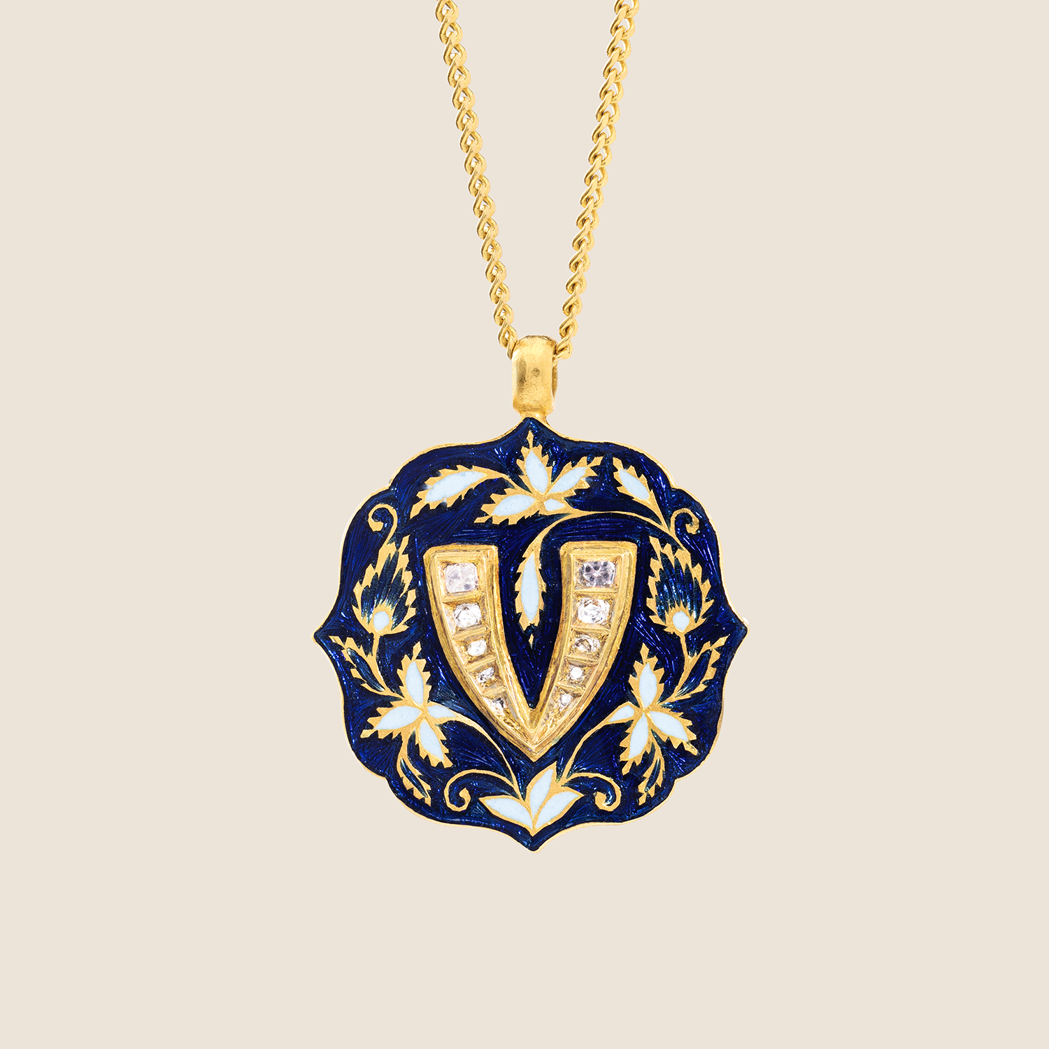 'Veiled Secret' Mihrab Initial Necklace