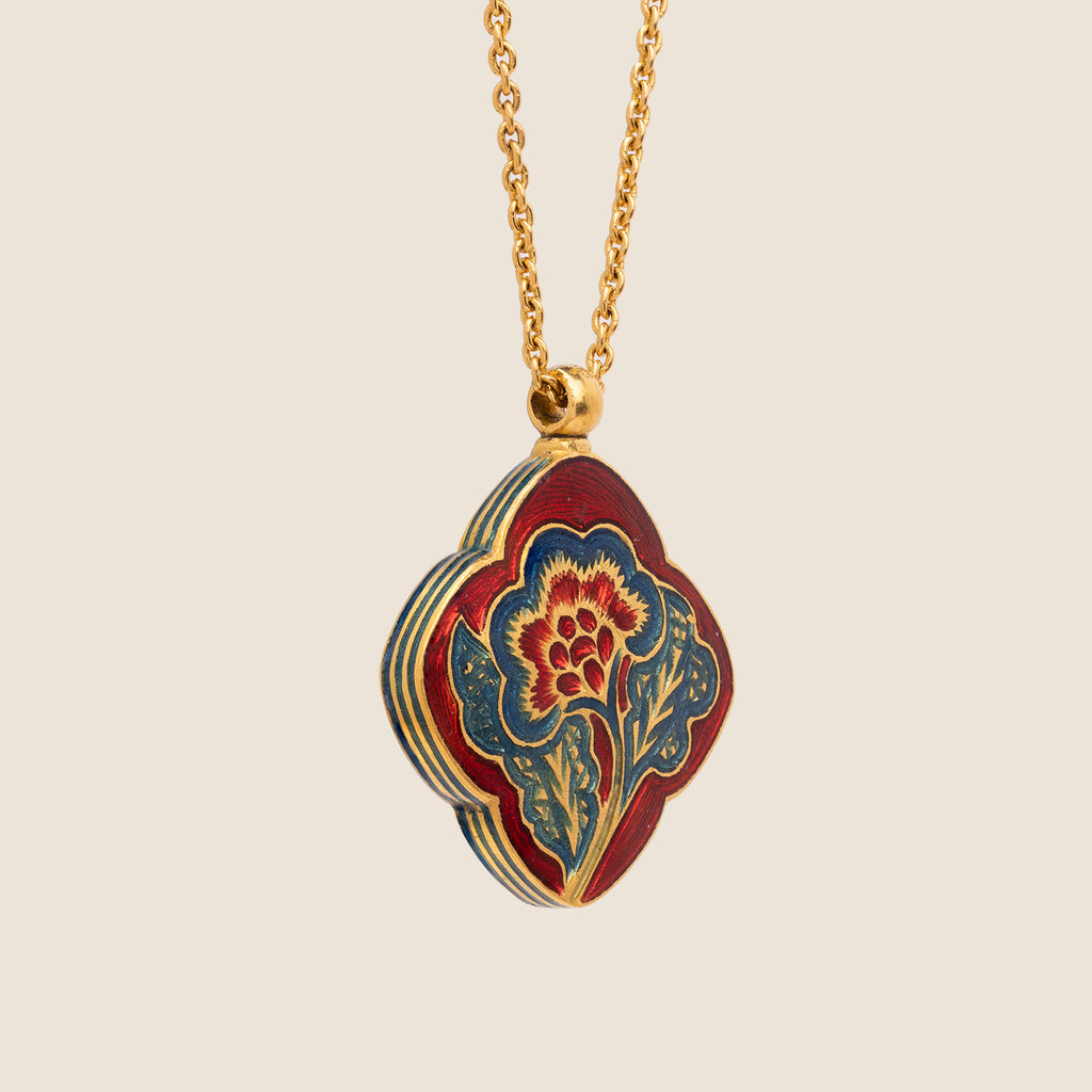 'Chintz Dynasty' Clover Necklace