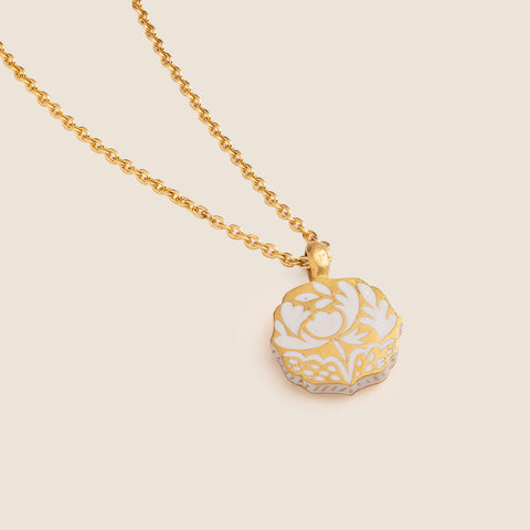 'Lattice Mirage' Initial Mohur Necklace
