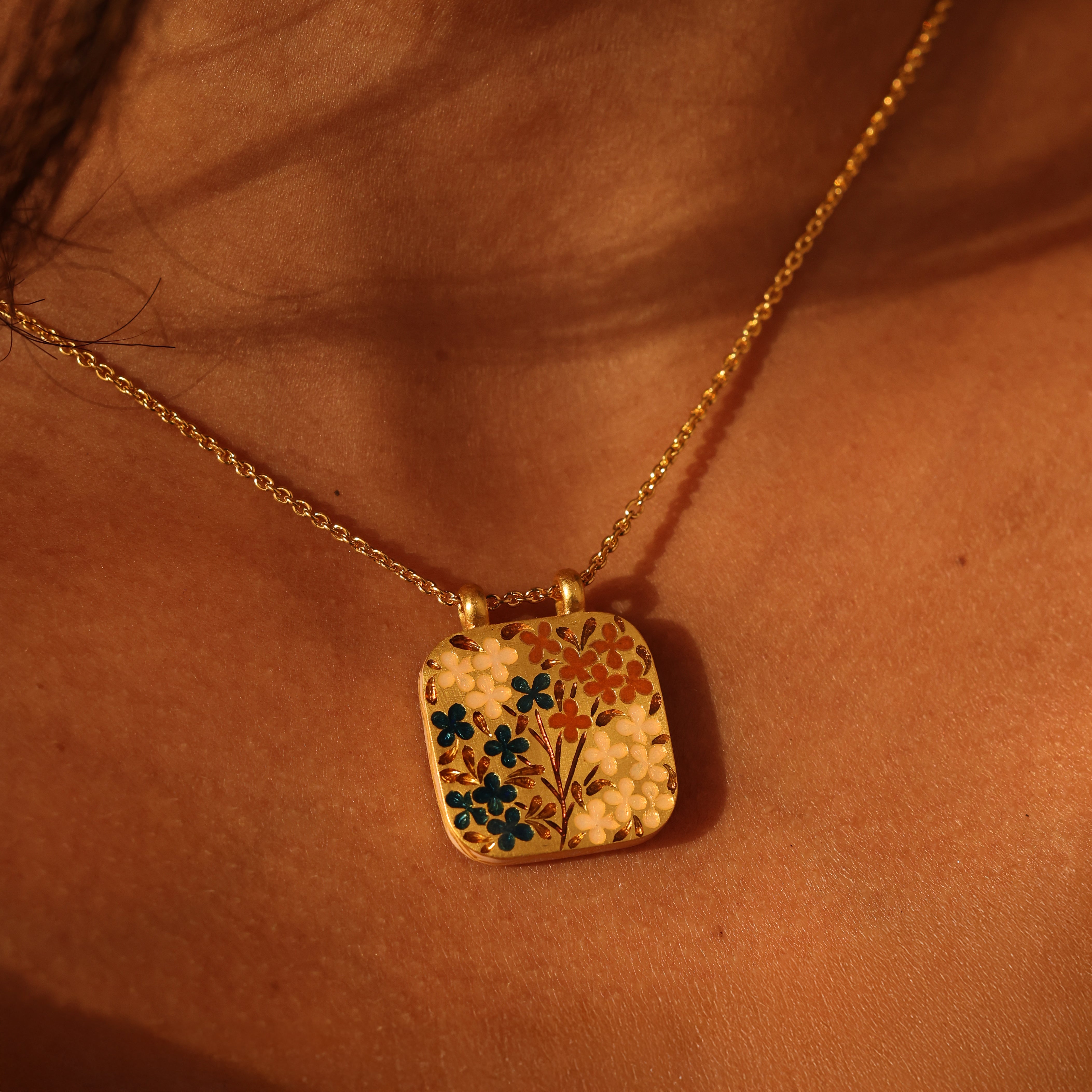 'Rose Enigma' Taweez Initial Necklace