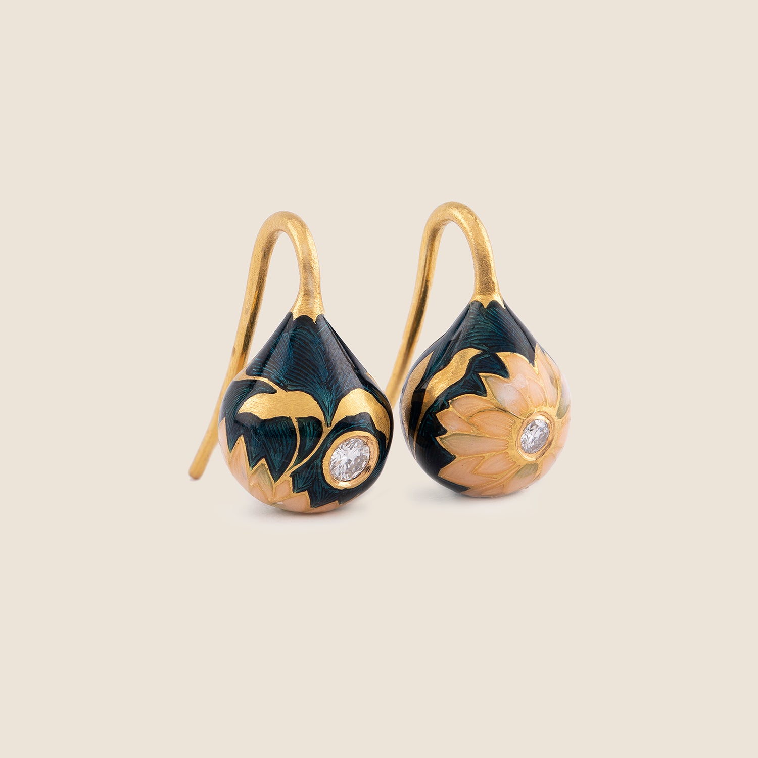 Diamond Pompon Earrings