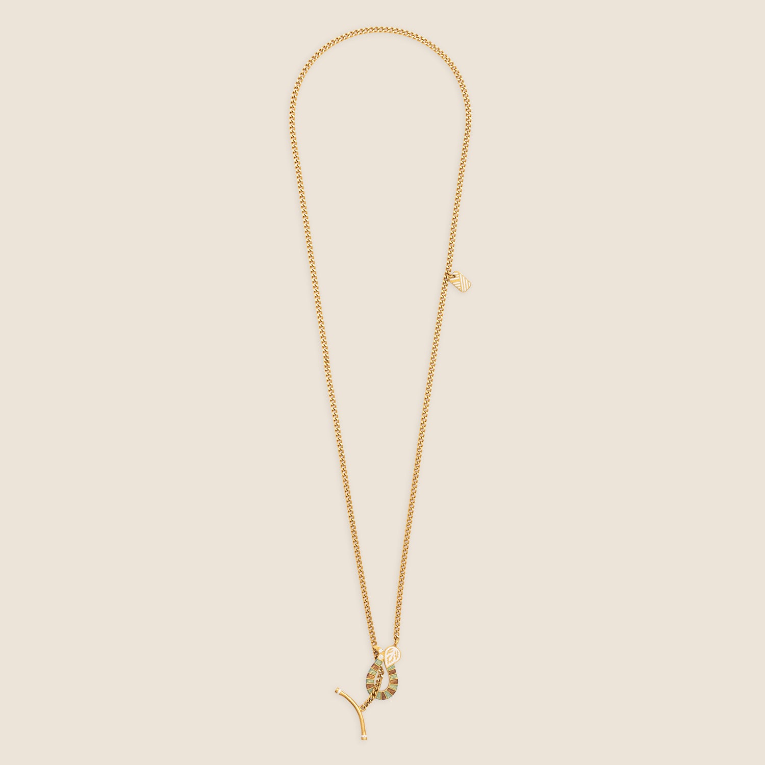 Serpentine Curb Toggle Necklace