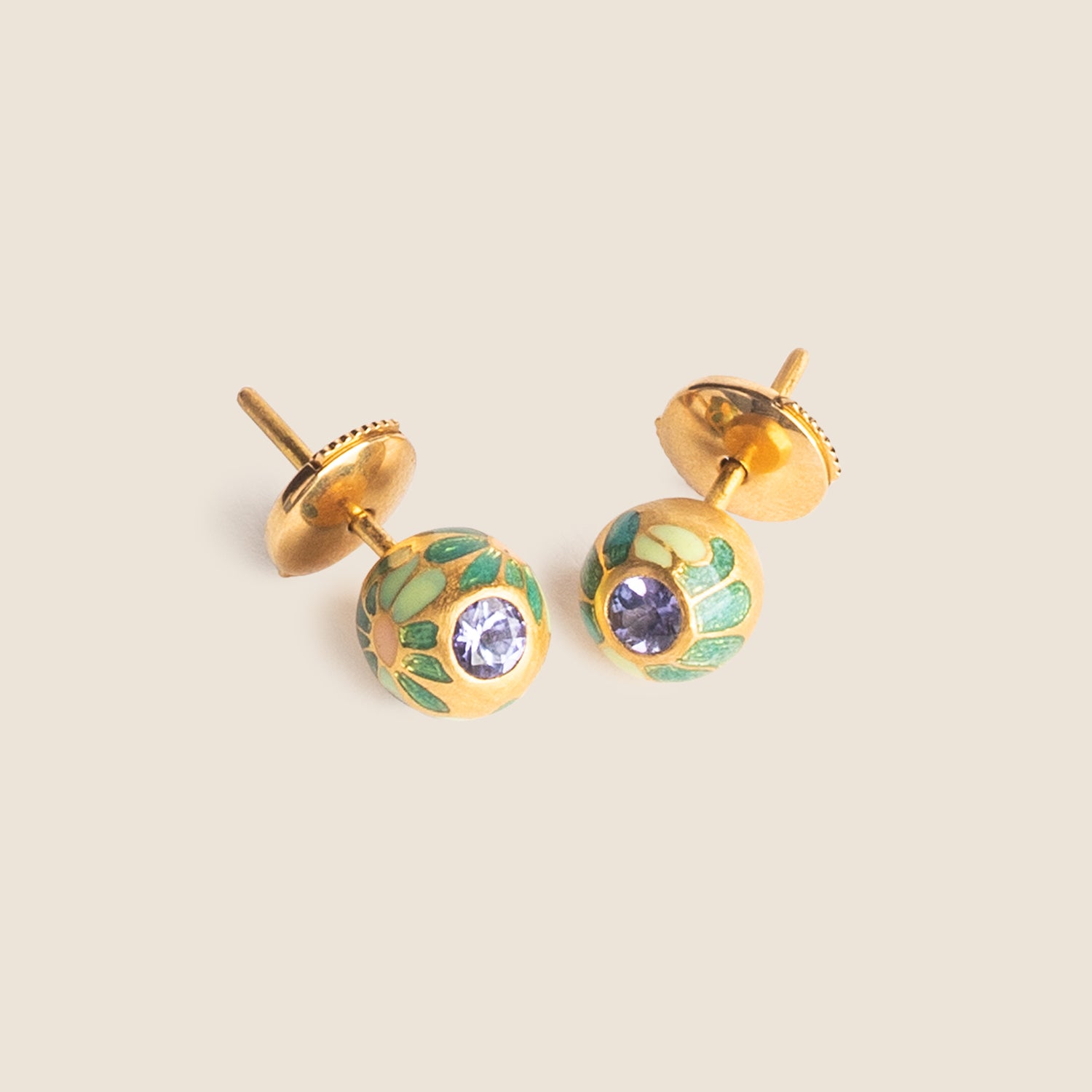 Tanzanite Bloom Studs