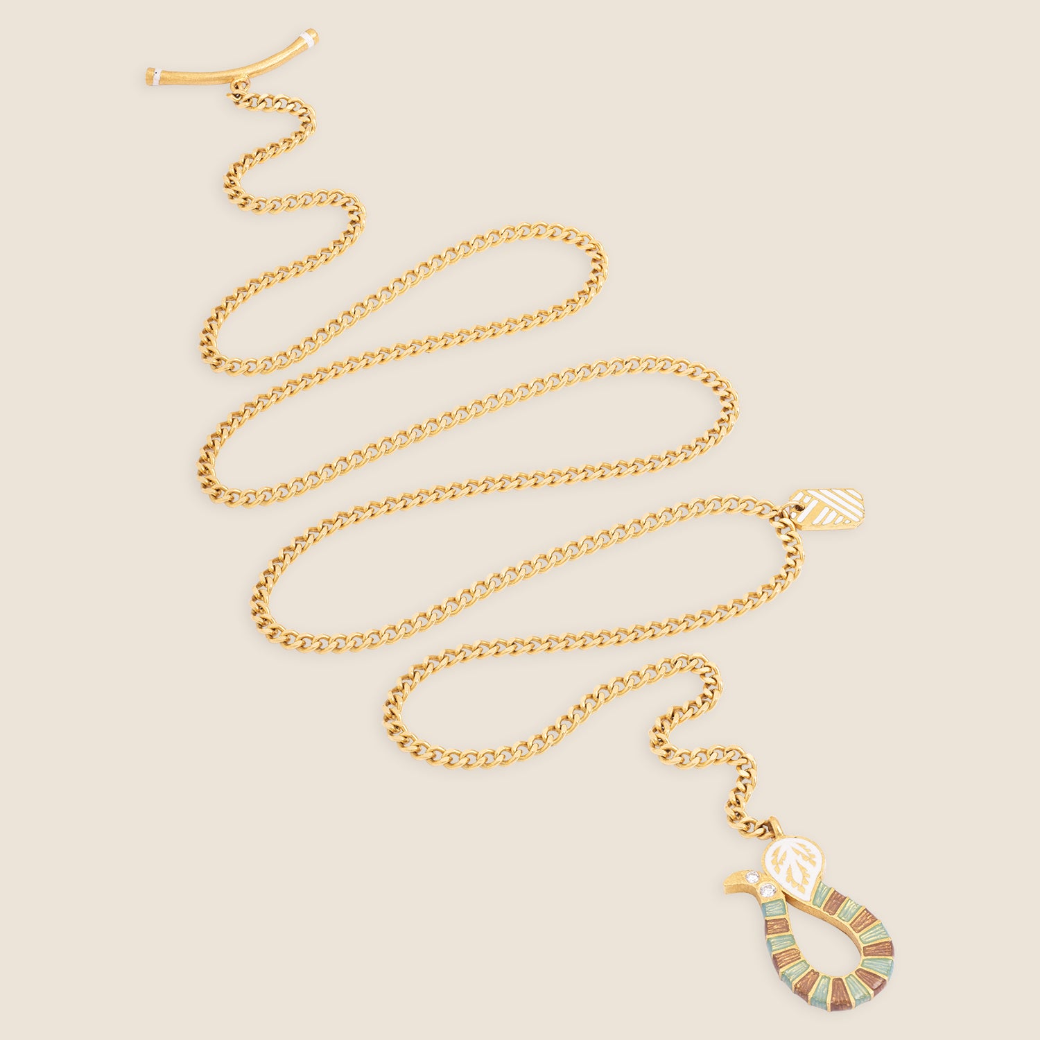 Serpentine Curb Toggle Necklace