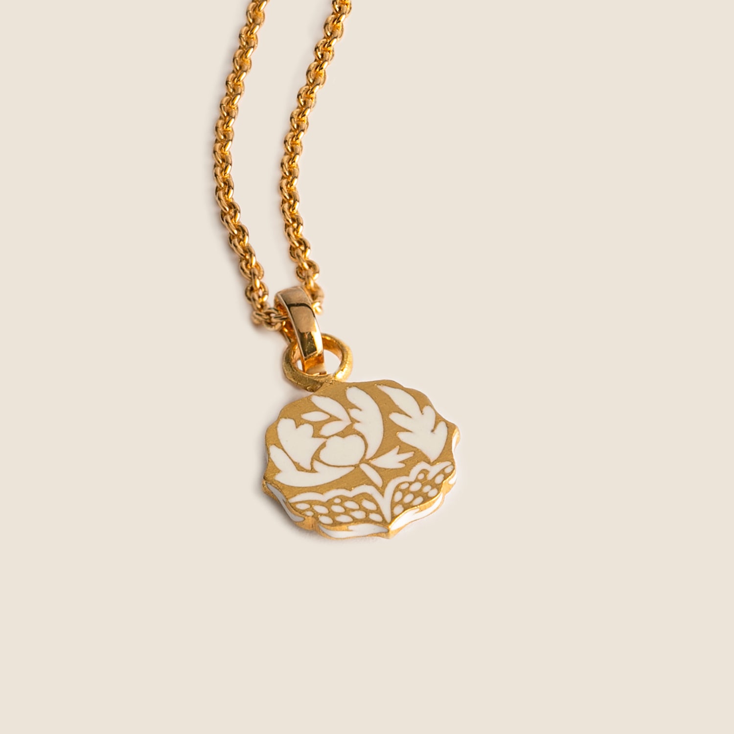 'Clair de Lune' Mihrab Initial Mohur Necklace