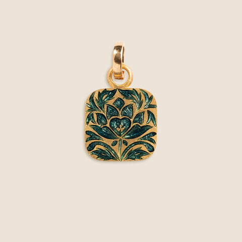 'Clair de lune' Mihrab Initial Mohur Necklace