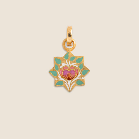 'Clair de lune' Mihrab Initial Mohur Necklace