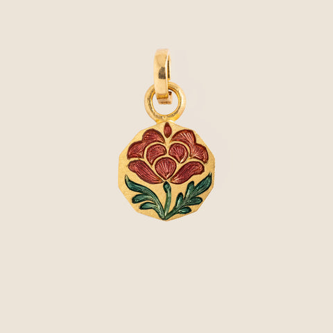 'Tree of Life' Clover Initial Mohur Necklace