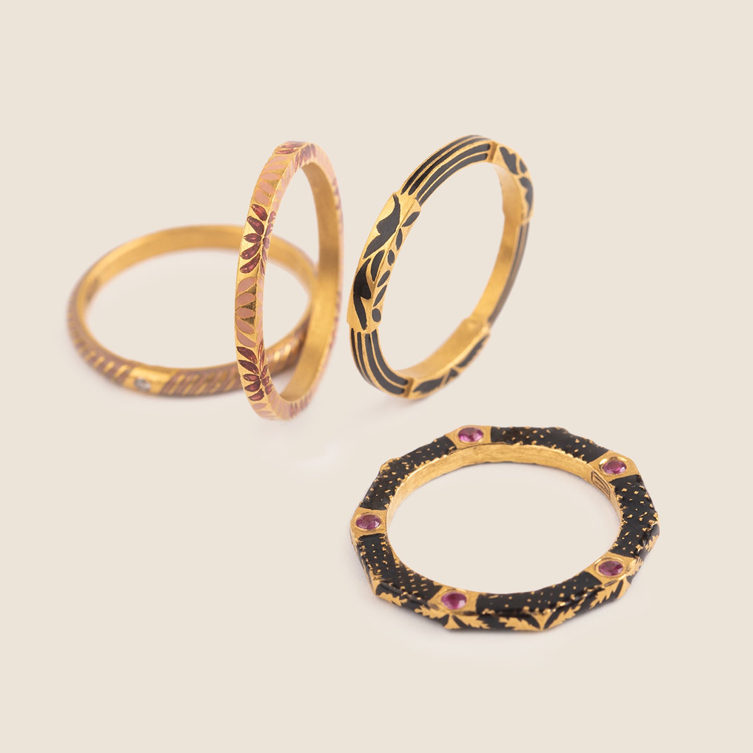 Lotus Ring Stack