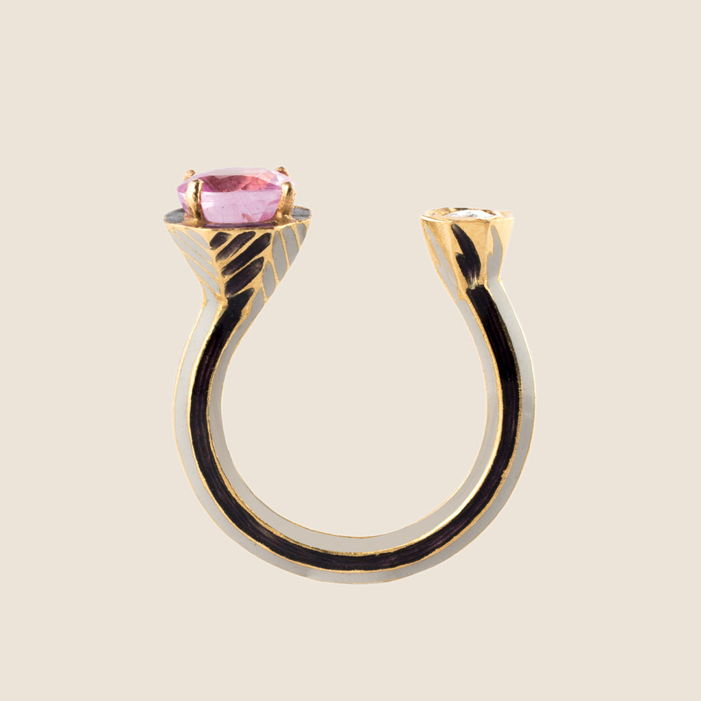 Pink Sapphire Minar Ring