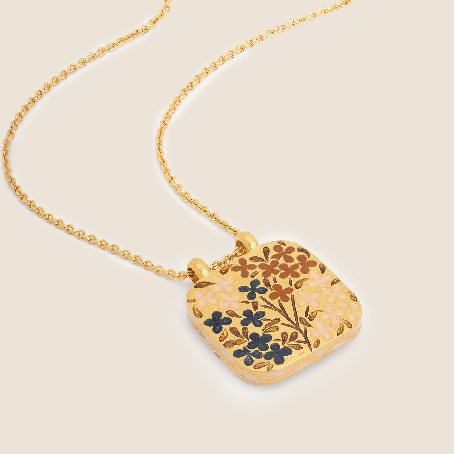 'Rose Enigma' Taweez Initial Necklace