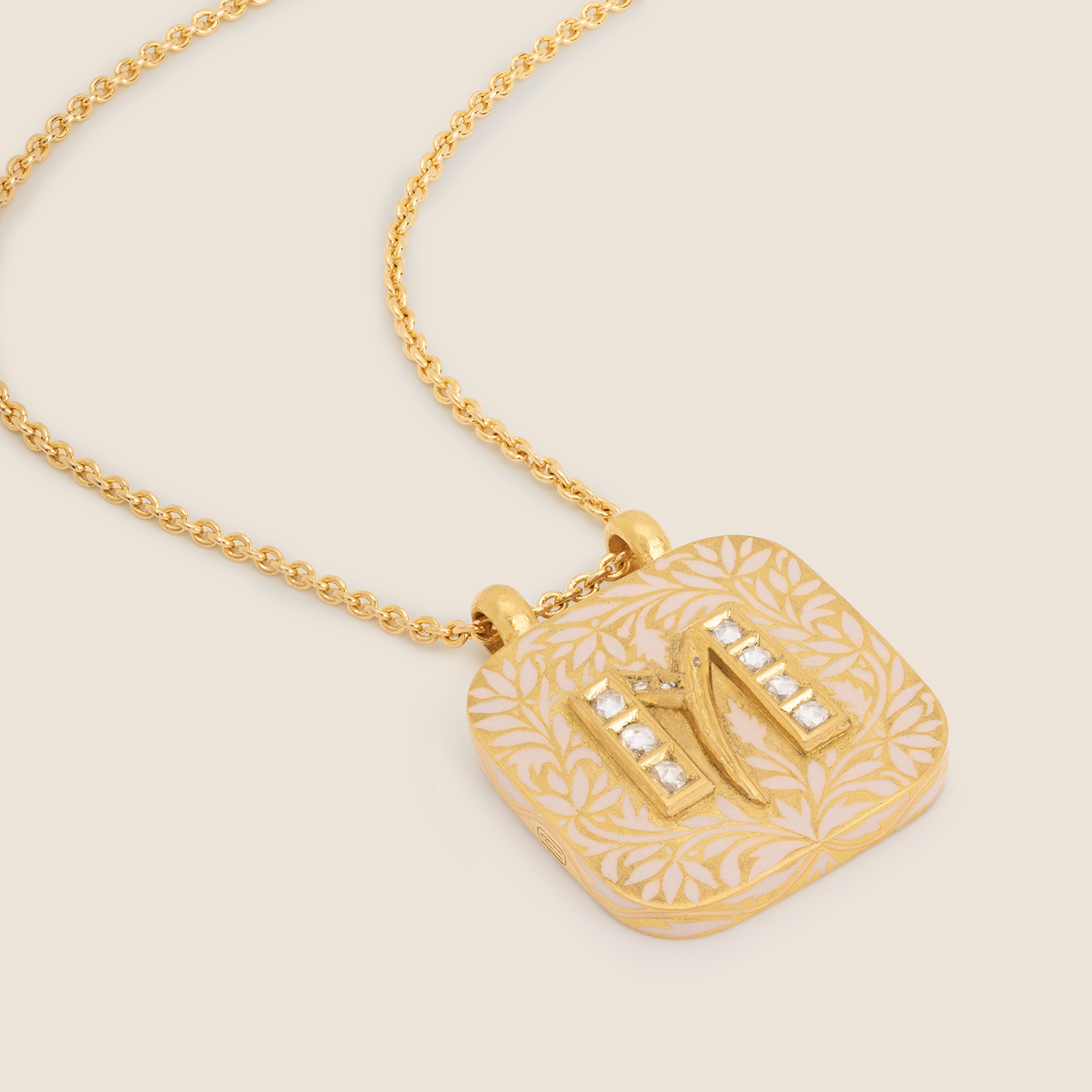 'Rose Enigma' Taweez Initial Necklace