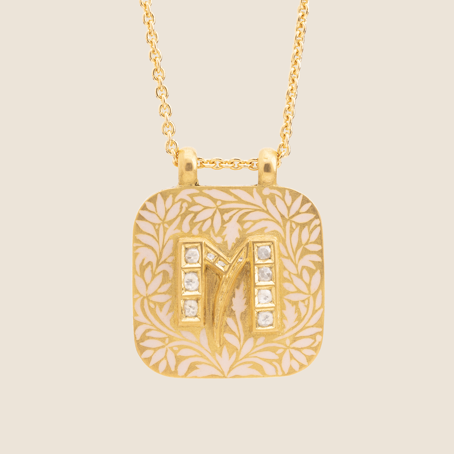 'Rose Enigma' Taweez Initial Necklace