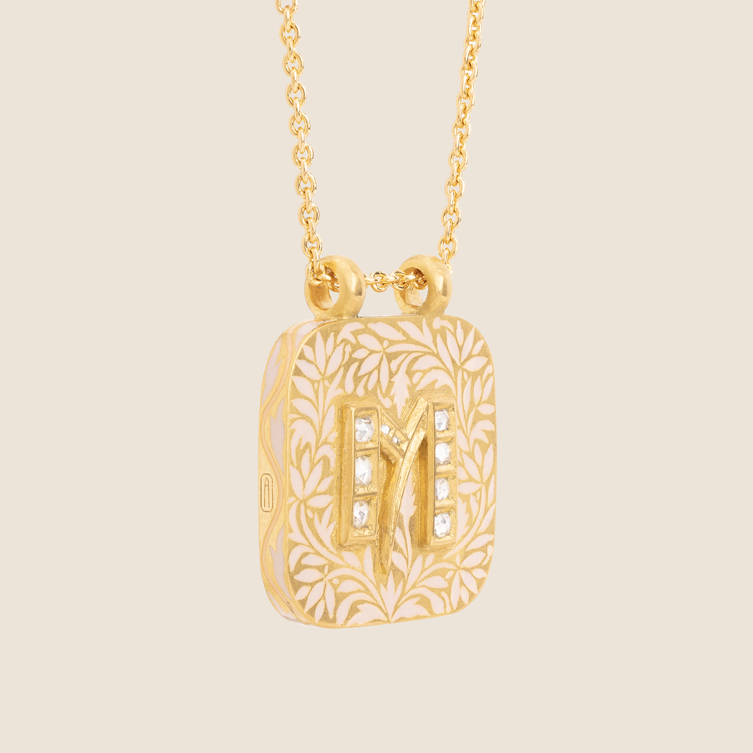 'Rose Enigma' Taweez Initial Necklace