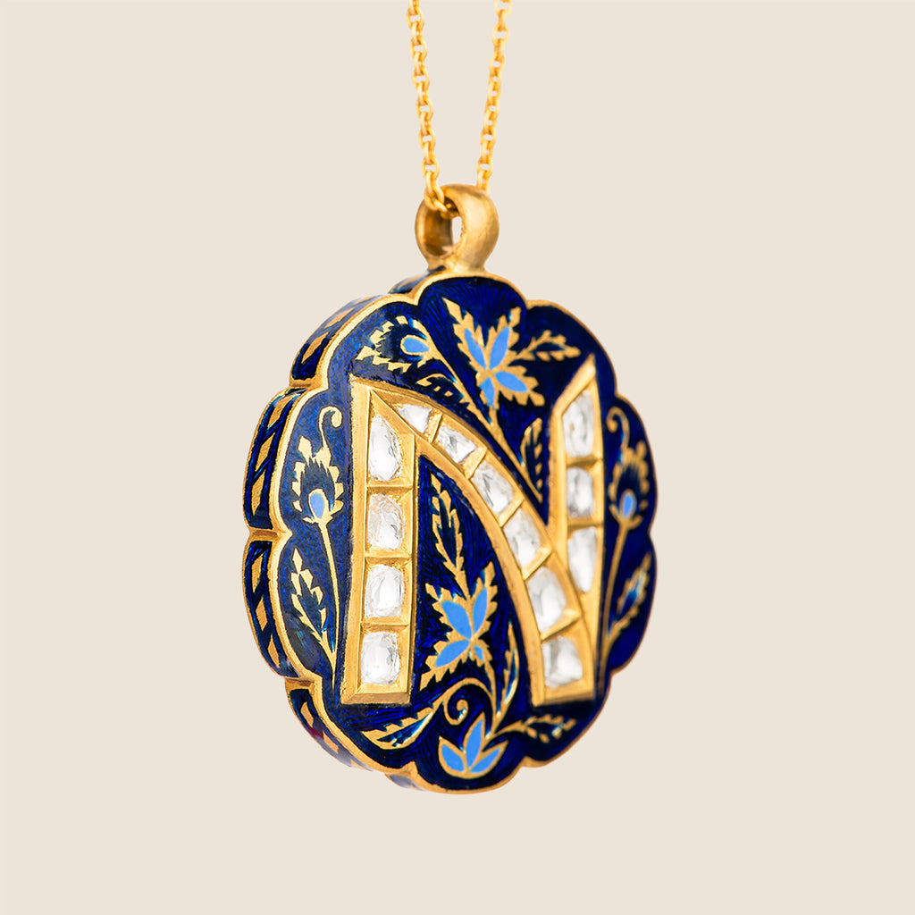 'Midnight Veil' Gulflower Initial Necklace