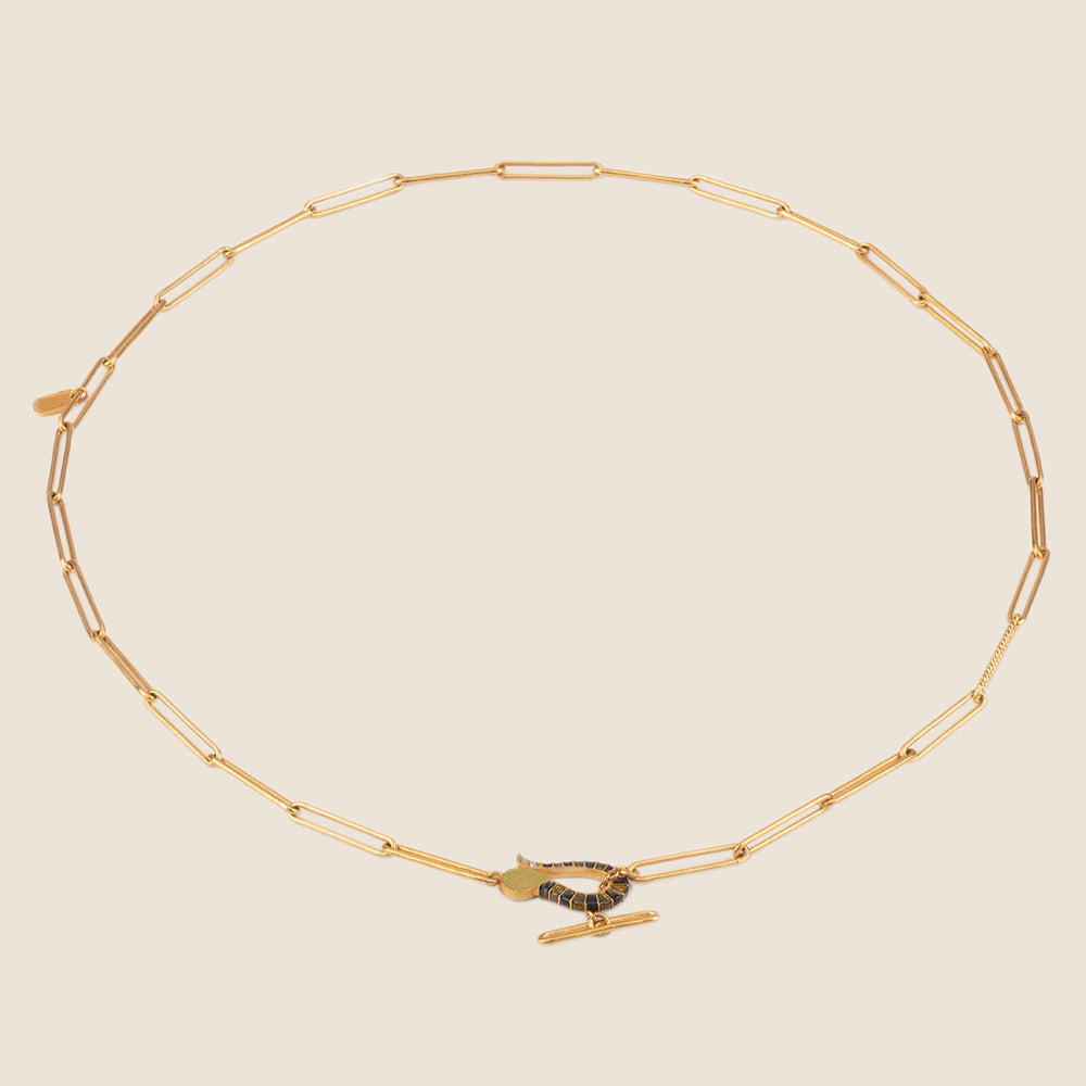 Serpentine Paper Link Necklace