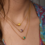 Yellow Sapphire Color Bomb Necklace