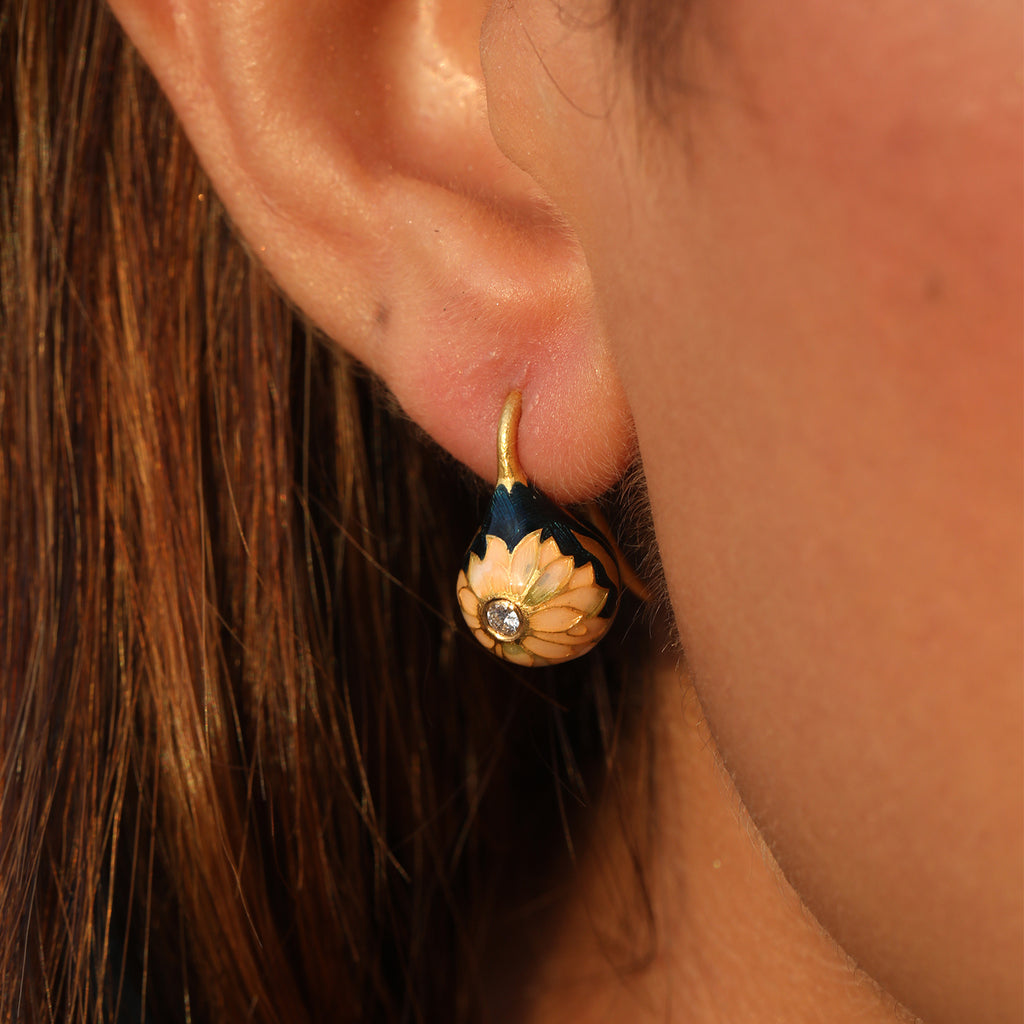 Diamond Pompon Earrings