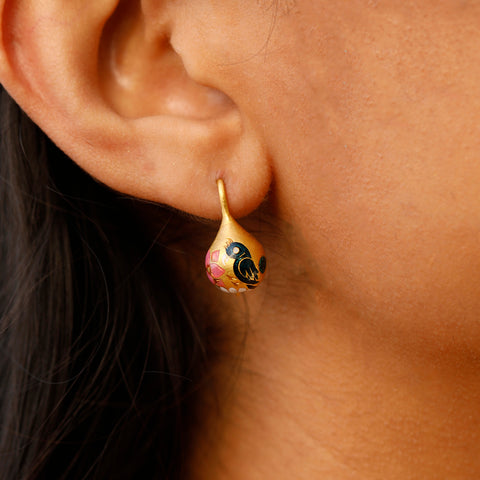Emerald Kettlebell Earrings
