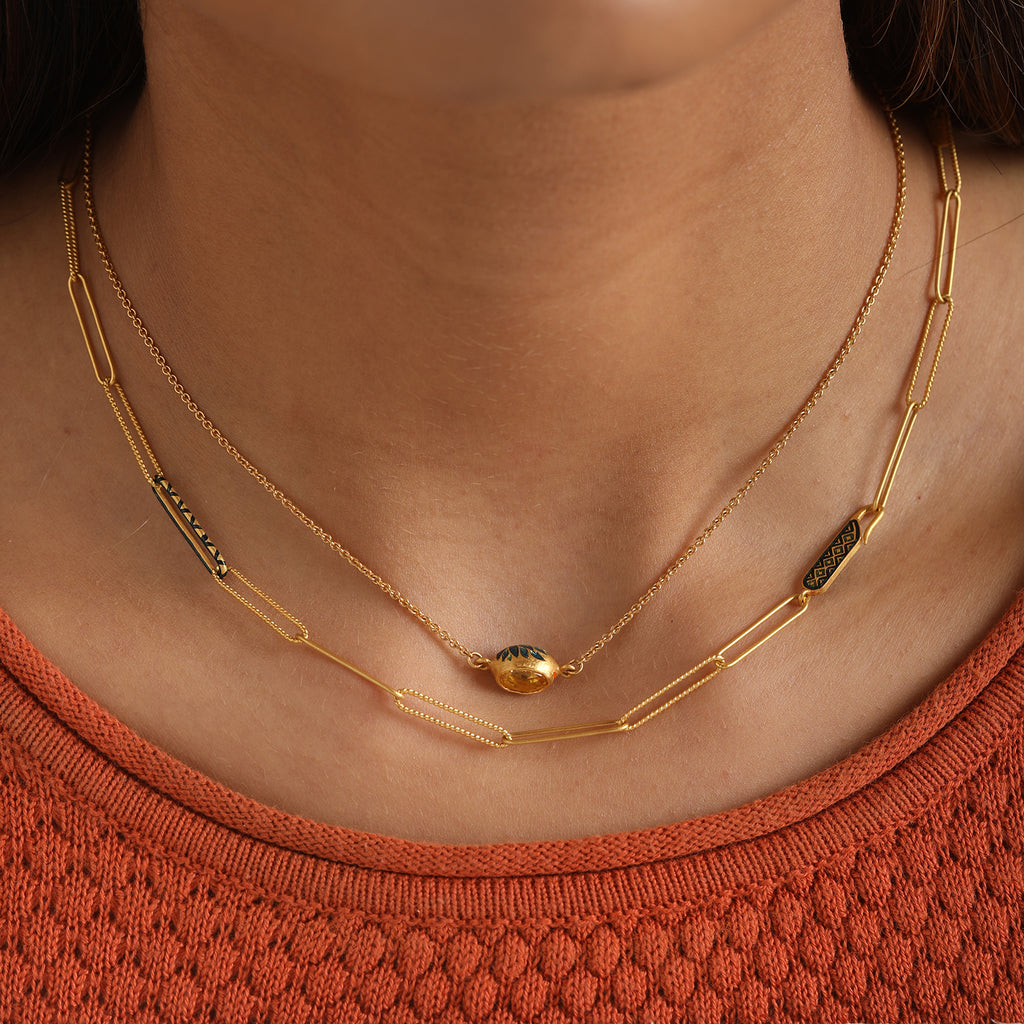 Swirl Paper Link Necklace