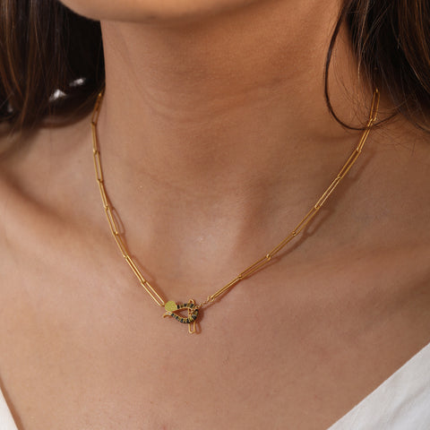 Serpentine Paper Link Necklace