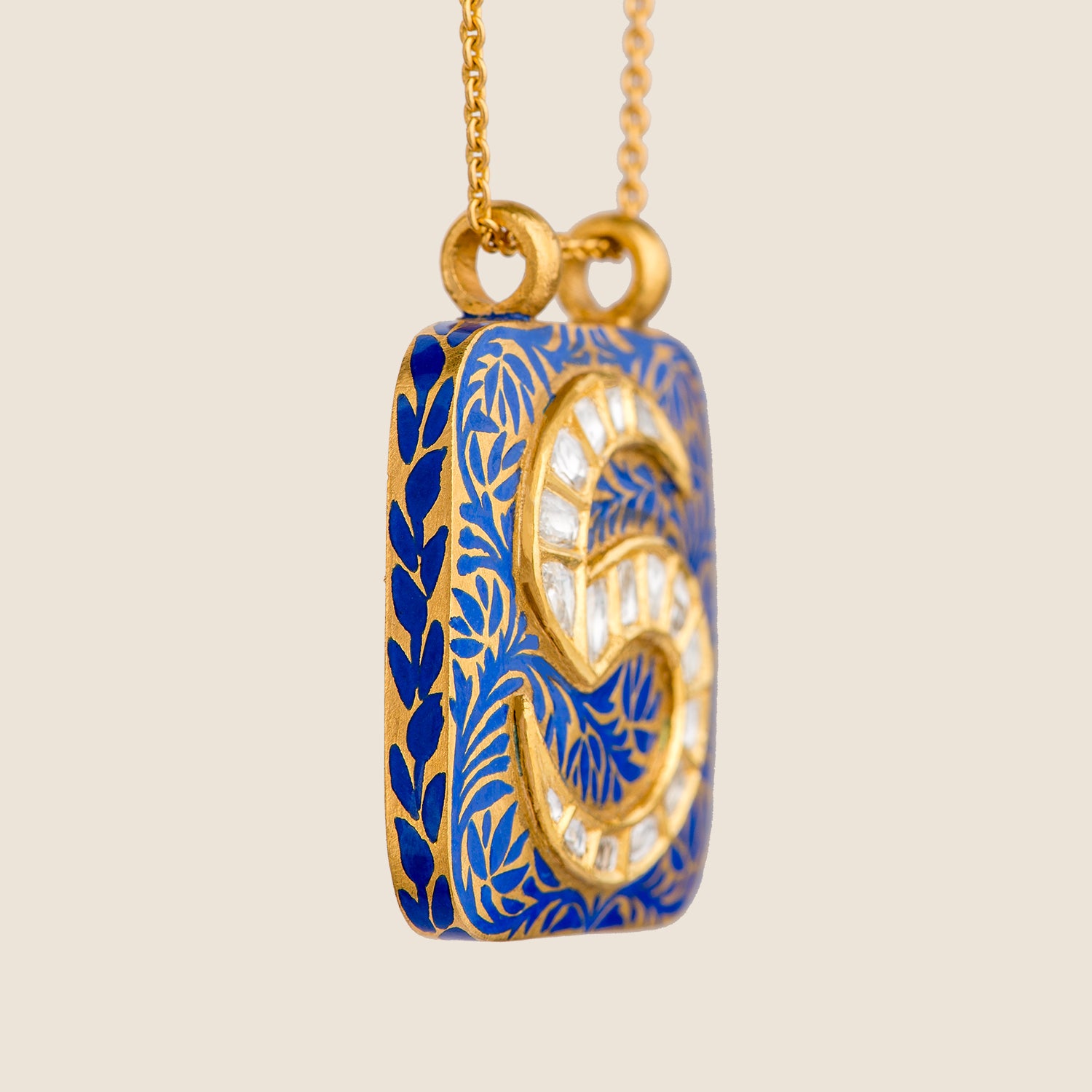 'Lapis Maze' Taweez Initial Necklace
